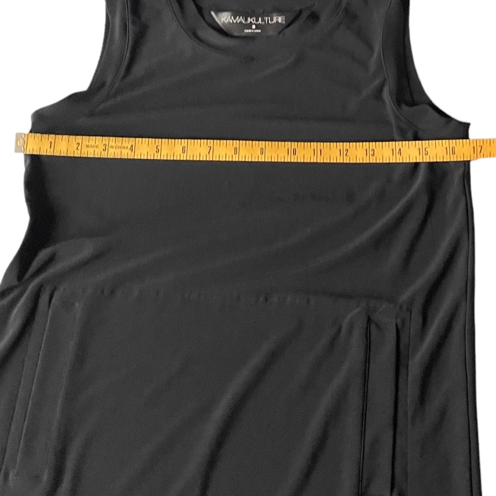 Norma Kamali Kamalikulture Black Minimalist Sleeveless Sheath Dress, Small - Picture 5 of 10